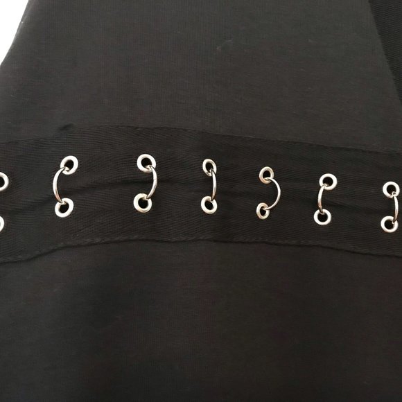 NWOT HIPPIE CHIC Top Long Sleeve Black Silver Sz S - Picture 7 of 8